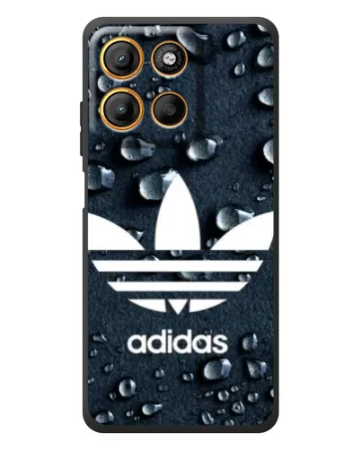 Чехол для Motorola Moto G17 Power с картинкой «Adidas Trefoil Blue»