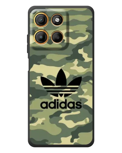 Чехол для Motorola Moto G17 Power с картинкой «Милитари стиль Adidas»