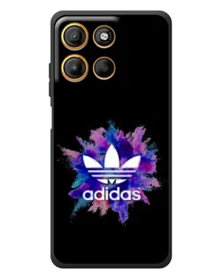 Чехол для Motorola Moto G17 Power с картинкой «Взрыв красок Adidas»