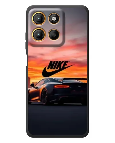 Чехол для Motorola Moto G17 Power с картинкой «Nike и суперкар»