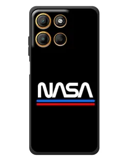 Чехол для Motorola Moto G17 Power с картинкой «NASA — классика Red Blue»