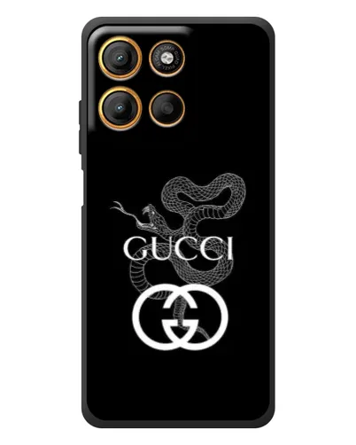 Чехол для Motorola Moto G17 Power с картинкой «Gucci — серебряная змея» Чехол для Motorola Moto G17 Power с картинкой «Gucci — серебряная змея»
