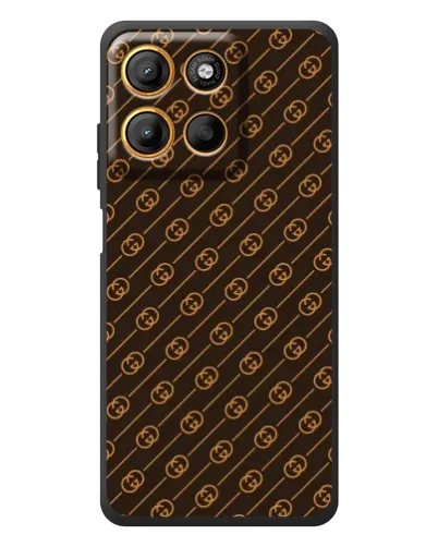Чехол для Motorola Moto G17 Power с картинкой «Gucci — золотые диагонали» Чехол для Motorola Moto G17 Power с картинкой «Gucci — золотые диагонали»
