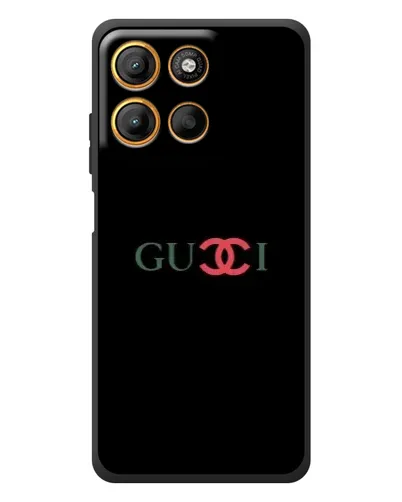 Чехол для Motorola Moto G17 Power с картинкой «Gucci — красный градиент» Чехол для Motorola Moto G17 Power с картинкой «Gucci — красный градиент»