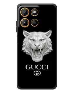 Чохол для Motorola Moto G17 Power з картинкою «Gucci — срібний лев»