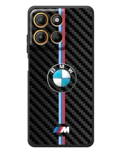 Чехол для Motorola Moto G17 Power с картинкой «Эмблема BMW и карбон»