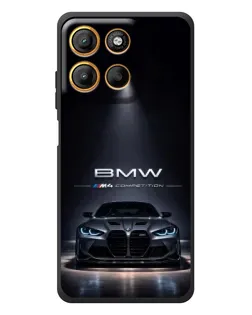 Чохол для Motorola Moto G17 Power з картинкою «BMW крізь нічне місто»