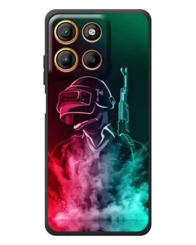 Чехол для Motorola Moto G17 Power с картинкой «PUBG — огненный воин»