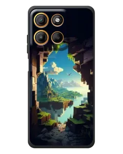 Чехол для Motorola Moto G17 Power с картинкой «Вид из пещеры»