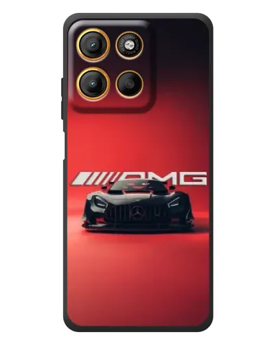 Чехол для Motorola Moto G17 Power с картинкой «Mercedes AMG — красная линия»
