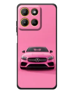 Чехол для Motorola Moto G17 Power с картинкой «Розовый Mercedes AMG»