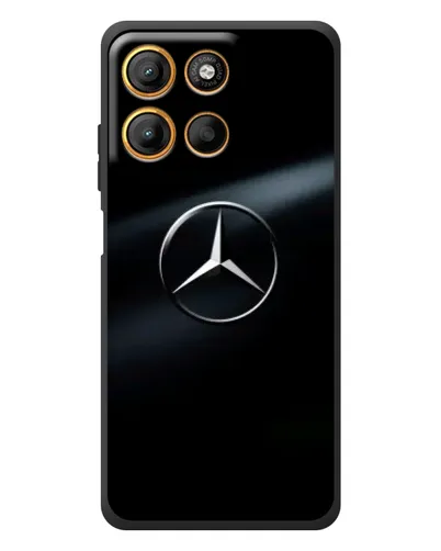 Чехол для Motorola Moto G17 Power с картинкой «Mercedes на металле»