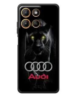 Чехол для Motorola Moto G17 Power с картинкой «Пантера и Audi»