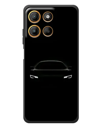 Чехол для Motorola Moto G17 Power с картинкой «Взгляд Audi в темноте»