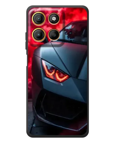 Чехол для Motorola Moto G17 Power с картинкой «Lamborghini красное сияние»