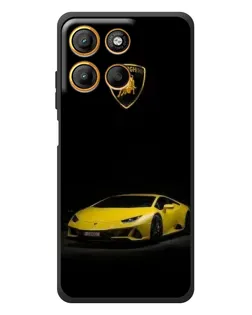 Чехол для Motorola Moto G17 Power с картинкой «Lamborghini желтый акцент»
