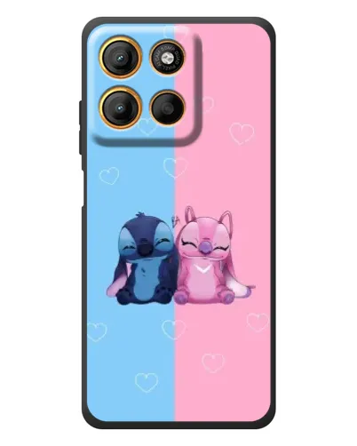 Чохол для Motorola Moto G17 Power з картинкою «Stitch та Angel Love»