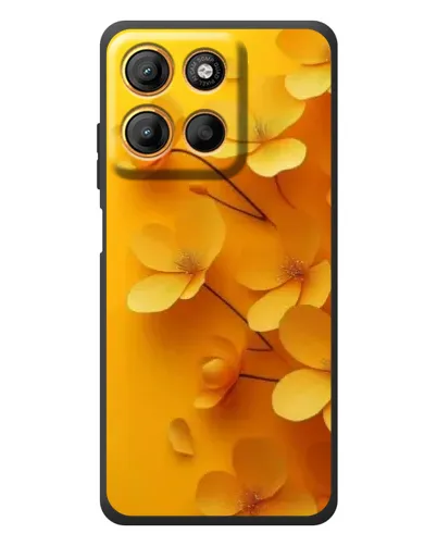 Чохол для Motorola Moto G17 Power з картинкою «Золоті пелюстки»