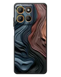 Чехол для Motorola Moto G17 Power с картинкой «Цветные волны каньона»