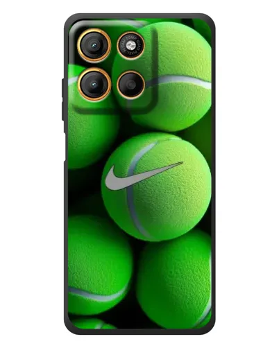 Чехол для Motorola Moto G17 с картинкой «Теннисные мячи Найк»