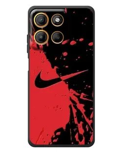 Чохол для Motorola Moto G17 з картинкою «Червоні бризки Nike»