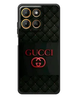 Чехол для Motorola Moto G17 с картинкой «Gucci — стеганый черный»