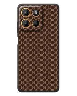 Чехол для Motorola Moto G17 с картинкой «Gucci — шоколадная сетка»