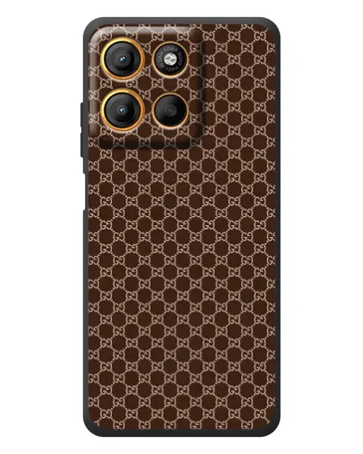 Чехол для Motorola Moto G17 с картинкой «Gucci — шоколадная сетка» Чехол для Motorola Moto G17 с картинкой «Gucci — шоколадная сетка»