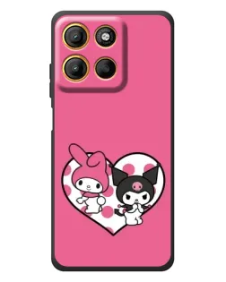 Чехол для Motorola Moto G17 с картинкой «Kuromi и My Melody»