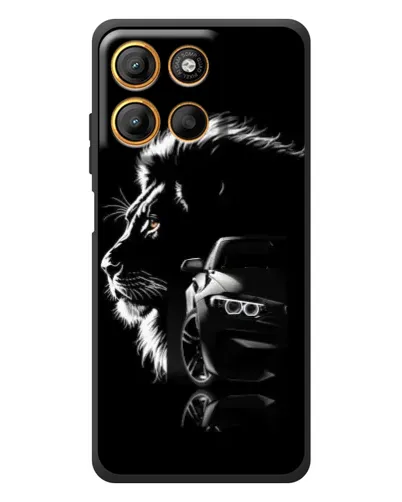 Чохол для Motorola Moto G17 з картинкою «BMW та лев»