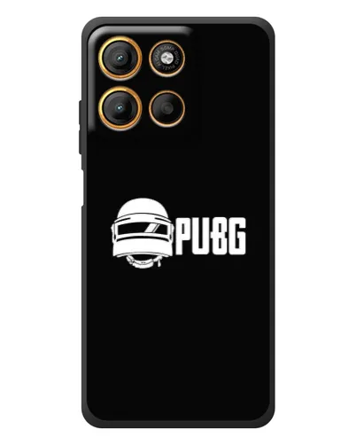 Чехол для Motorola Moto G17 с картинкой «PUBG — классический лого»