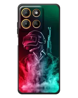 Чехол для Motorola Moto G17 с картинкой «PUBG — огненный воин»