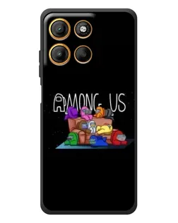 Чехол для Motorola Moto G17 с картинкой «Логотип Among Us»