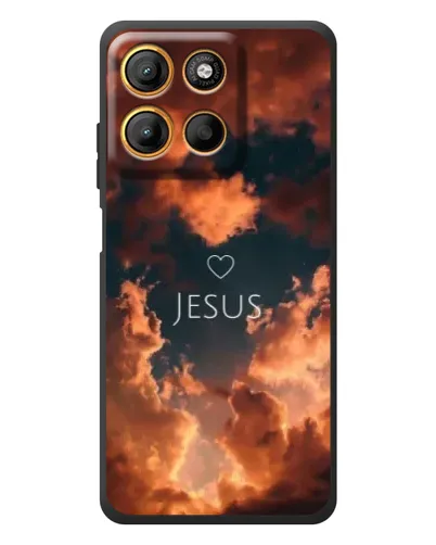 Чохол для Motorola Moto G17 з картинкою «Сяйво Імені Jesus»