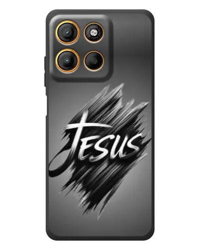 Чохол для Motorola Moto G17 з картинкою «Напис Jesus Graffiti»