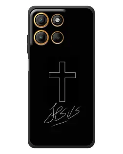 Чохол для Motorola Moto G17 з картинкою «Графічний хрест Jesus»