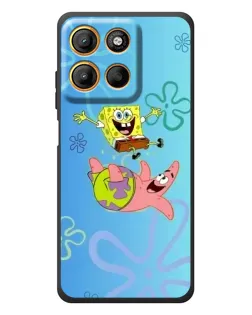 Чохол для Motorola Moto G17 з картинкою «Спанч Боб та Патрік»