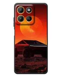 Чохол для Motorola Moto G17 з картинкою «Cybertruck на Марсі»