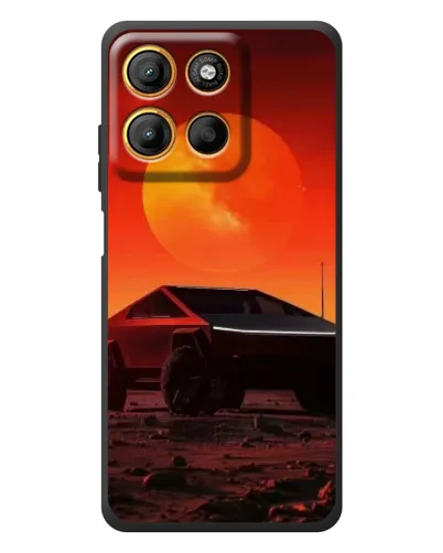 Чохол для Motorola Moto G17 з картинкою «Cybertruck на Марсі»