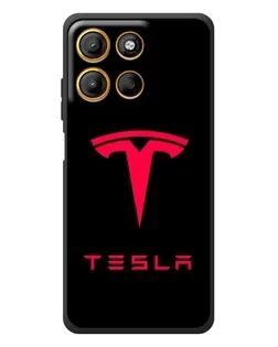 Чохол для Motorola Moto G17 з картинкою «Tesla Red Logo»