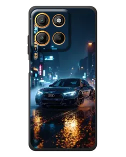 Чохол для Motorola Moto G17 з картинкою «Нічне місто та Audi»