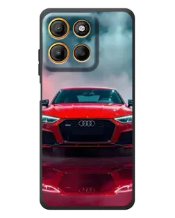 Чохол для Motorola Moto G17 з картинкою «Audi RS — червоний стиль»