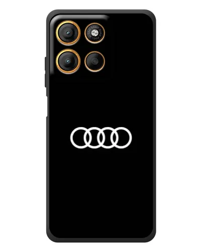 Чохол для Motorola Moto G17 з картинкою «Audi White Logo»