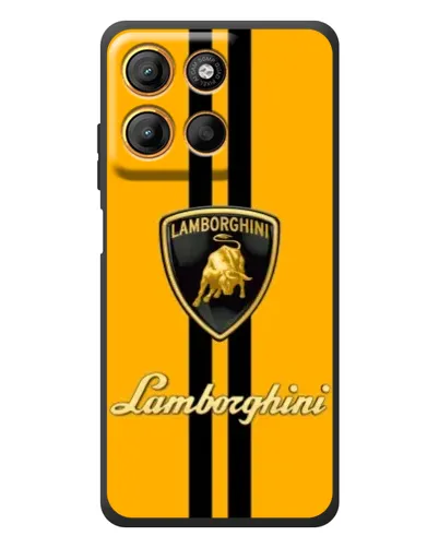 Чохол для Motorola Moto G17 з картинкою «Lamborghini Stripe жовтий»