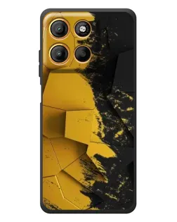Чохол для Motorola Moto G17 з картинкою «Золоті уламки геометрії»