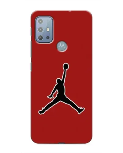 Чехол для Motorola MOTO G20 с картинкой «Jordan Red Back»