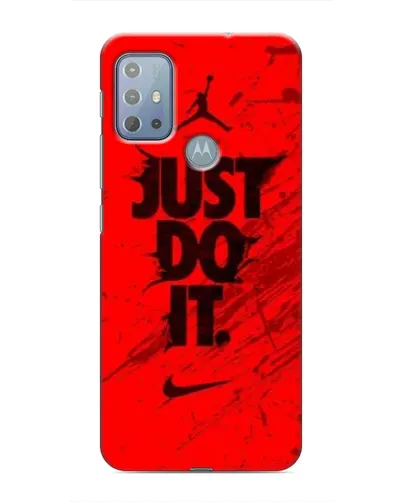Чехол для Motorola MOTO G20 с картинкой «Nike Just Do It»