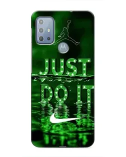 Чехол для Motorola MOTO G20 с картинкой «Зеленый неоновый Nike»