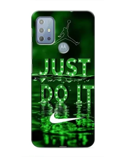 Чехол для Motorola MOTO G20 с картинкой «Зеленый неоновый Nike»