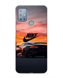 Чехол для Motorola MOTO G20 с картинкой «Nike и суперкар»